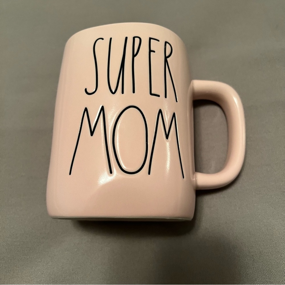 Rae Dunn Artisan Collection Pink “Super Mom” Mug for Mother's Day!